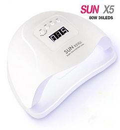 54W80W SUN X5 Plus Nail Dryer LCD Display 36 LED Dryer Nail Lamp UV LED Lamp for Curing Gel Polish Auto Sensing3930905