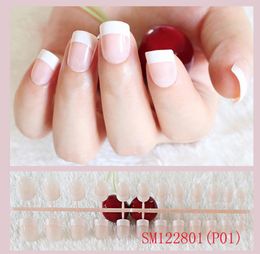 Timeless Classic French Nails Art Manicure Tan Artificial Nail Collection Finished Full Cover Fingernail Tips Patch5470329
