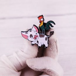 Brooches Fantasy Movie Metal Badge Cute Piglet Cock Kawaii Clothing Jewelry Gift Boys Girls Children Accessories Lapel Pin