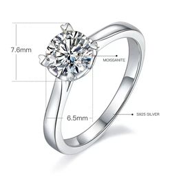 Silver ring Jewellery factory wholesale designer ring for women 1ct diamond ring love ring engagement ring valentine's day gift platinum plating M19A 5A with gift box