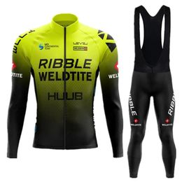 Cycling Jersey Sets HUUB Spring Autumn Long Sleeve Set MTB Bicycle Clothing Maillot Ropa Ciclismo Mans Bike Clothes 231102