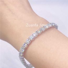 Selling Man Jewelry Gra Certificates 5mm Stone Vvs Moissanite Diamond Tennis Bracelets for Gift