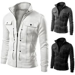 Mens Hoodies Sweatshirts Button Jacket Coat Men Fashion Sweatshirt Cardigan Multi Plus Size S 4XL 231101