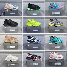 Luxury Designer Casual Shoes TRACK 3 3.0 Mens Womens Sneakers Triple Black White Pink Blue Orange Yellow Green