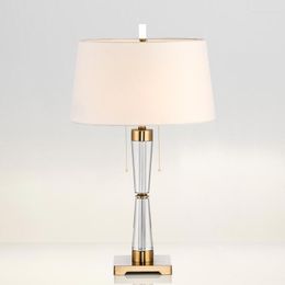 Table Lamps Simple K9 Crystal Lamp Postmodern Model Room Living Bedroom Bedside El Designer Soft Decoration Project