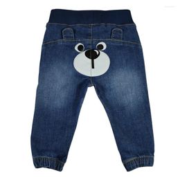 Trousers Born Baby Jeans Cartoon Bear Infant Boys Pants Girls Leggings Warm Harem Toddler Jogger 3M-24M Children Clothing