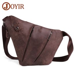 Waist Bags JOYIR High Quality Genuine Leather Men Messenger Bag Casual Crossbody Fashion Men s Handbag Chest Male Shoulder 231101