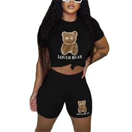 Womens Tracksuits suits casual T-shirt short sleeve wide leg high waist letter printed shorts two piece Sets casual Beach clothing Tops and Trouse Mujer