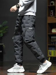 Men's Pants 80% White Duck Down Padded Thicken Winter Warm Down Pants Men Joggers Sportswear Sweatpants Thermal Down Trousers J231102