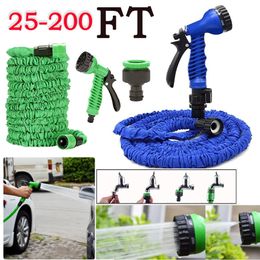 Tubi da giardino 25FT200FT Tubo flessibile per acqua espandibile magico con spruzzatore a 7 modelli flessibile per lavaggio auto 231102