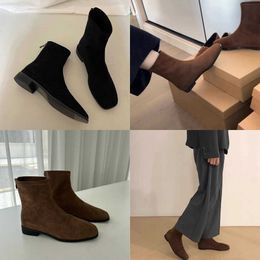 quality Boots Korean Small Ankle Autumn/winter Version Square Head 2024 Thick Heel Thin Versatile Bare Martin New Style