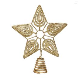 Christmas Decorations Tree Topper Stars 9.84 Inch Star For Indoor Metal With Spiral Base Bethlehem 3D