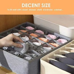 Clothing Wardrobe Storage Underwear Tie Compartment Home Fabric Drawer Put Bra Socks Storage Box Foldable Closet R231102