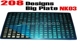 Newest 208 Designs XXL BIG Stamping Plate French Full Nail Art Image Plate Stencil Metal Template N36588140
