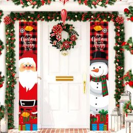 Christmas Decorations Santa Snowman Elk banners Merry Christmas home decorations gifts Christmas doors flags banners 2024 Happy Year holiday party 231102