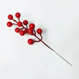 Party Decoration Faux Berry Stems Realistic Artificial Red For Diy Christmas Decorations Wreaths Table Ornaments Xmas Tree Berries