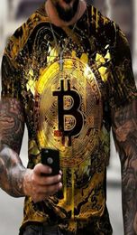 Men's T-Shirts TShirt Crypto Currency Traders Gold Coin Cotton Shirts9215676