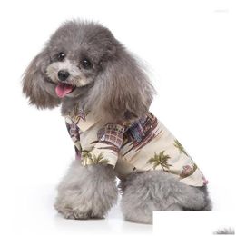 Dog Apparel Dog Apparel Fashion Luxury Pet Hawaiian Shirt Thin Spring/Summer Cat Plaid Clothes Drop Delivery Home Garden Pet Supplies Dh8Kk