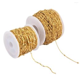 Chains 1M/lot Stainless Steel Gold Color Bone Shape Handmade Link Chain For DIY Necklace Bracelet Anklet Jewelry Making Supplies