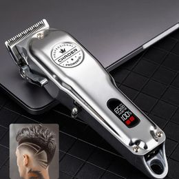 Hair Trimmer All Metal Hair Trimmer Machine Beard Clipper Electric Shaver for Men High Power Professional Cutter For Hairdresser Barber Shop 231101