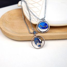 Pendant Necklaces Ace Necklace For Women Men Anime Metal Jewellery Rotating Chains Choker Collares Charm Gift