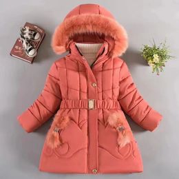 Coat Winter girls cotton coat childrens thick down jacket childrens plush cold coat childrens windproof hooded park 231102