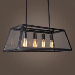 American Loft retro luci da bar industriali Nordic creativo ristorante bar soggiorno luci lampadari in vetro personalizzati