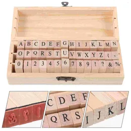 Storage Bottles 1 Set Of Journal Wooden Stamps DIY Diary Retro Alphabet Number Scrapbooking