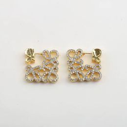 Designer Earrings loews Luxury jewelry Geometric stud earrings Hollow earrings lowe sity Earring Medieval earrings Christmas gift Diamond-filled earrings