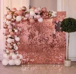 Party Decoration Square Rain Curtain Background Cloth Birthday Decorations Shimmer Wall Backdrop Wedding Decor Sequin BackgroundPa9239881