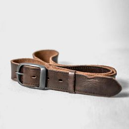 Belts Luxury High Quality Designer Belt Vintage Black Dark Tan Genuine Leather For Men Soft Waist BeltBeltsBeltsBelts