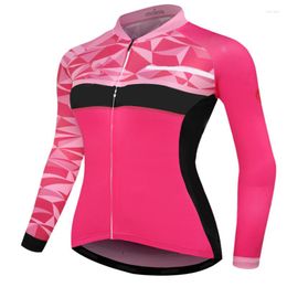 Racing Jackets Design Spring And Autumn Women's Cycling Jersey Long Sleeve Bicycle Tops Sportswear Bike Shirts Fashion MTB Clothes