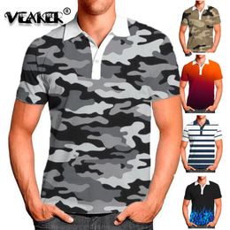 Men's Casual Shirts Summer Men's Camouflage Polo Shirts Short Sleeve 3D Printed T-shirt Men Sports Casual Brand Top Tees Plus Size S-5xl 231102