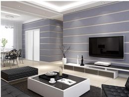 Light grey 3D striped wallpaper Modern simple living room background Hotel light blue thickened wallpaper roll wallpapers