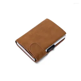 Wallets PU Leather Men Card Holder Slim Thin Smart Magic Wallet Small Short Coin Purse Male 2023 For Business