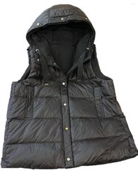 Women's Vests Down Jacket Vest Short Collar Hooded Version Of The Single-breasted Design Warm And Comfortable 2023 Winter 1024