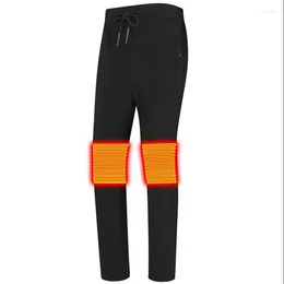 Hunting Pants Black Smart Heating For Men USB Heated Sports Joggers Elastic Waist Winter Outdoor Camping Skiing Warm Trousers Size L-6XL