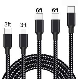 TOP Quality 3FT 6FT Fast charging cable Nylon Braided Type C usb Cable Android usb Cable for more mobiel phone cable