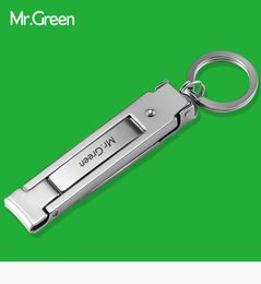 Mrgreen Real New Ultrathin Foldable Hand Toe Nail Clipper Cutter Trimmer Stainless Keychain Whole High Quality T81906197620724