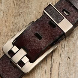 Belts DWTSbelt male leather belt men genuine strap luxury pin buckle belts for Cummerbunds ceinture homme 231101