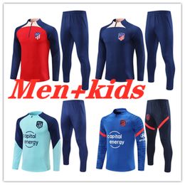 2023 2024 adult kids Atletico Madrids tracksuit chandal futbol soccer Training suit 23 24 Madrids Sportswear sweatshirt football Training kit Survetement