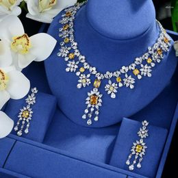 Necklace Earrings Set Be 8 Fashion Square Water Shape Bracelet Ring For Women Shiny Cubic Zirconia White Gold Colour Jewellery S481