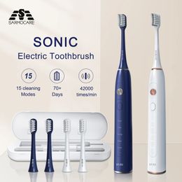 Toothbrush Sonic Electric Toothbrush Tooth Brush USB Electr Toothbrush Adult Ultrasonic Brush For Teeth Cleaning Fast With Case 231102