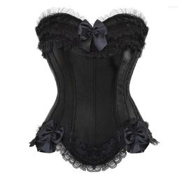 Women's Shapers Sexy Women Bustier Corset Lace Overlay Top Boned Waist Trainer Lingerie Overbust Corsets Body Shaper Plus Size