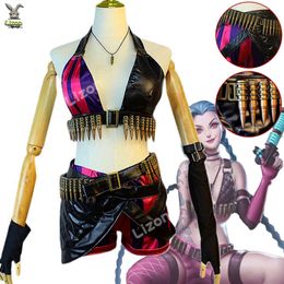 Game Crit Loli Cosplay Jinx Original Skin Magical Uniforms for Women Girls Sexy Party Costume Halloween cosplay