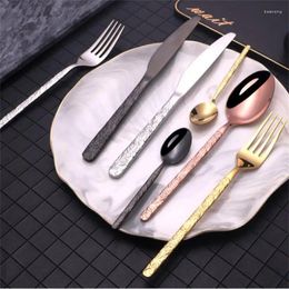 Dinnerware Sets 7-piece Stainless Steel Western Cutlery Dinner Set Restaurant Dessert Tableware Steak Knife Spoon Fork