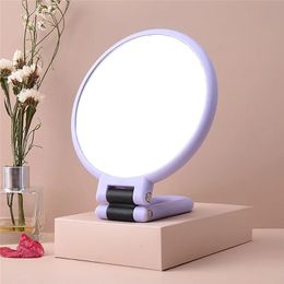 Compact Mirrors Makeup Mirror 2/5/10/15X Magnifying Mirror Two Face Foldable Makeup Vanity Mirror Cosmetics Tools Round Mirror Magnification 231102