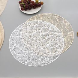 Table Mats & Pads PVC Leaves Hollow Nordic Style Non-slip Kitchen Placemat Insulation Pad Dish Coffee Mat Home El Decor 51034