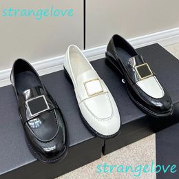 Calfskin Metal Loafers 100% Real leather designer Womens Loafer Oxford Shoes Moccasins Luxury Dress Shoes Platform loafers Dermal sole penny designer Loafers 35-42