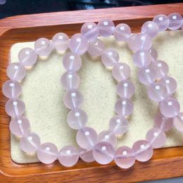 Strand Natural Rose Quartz Bracelet Handmade Crystal Jewellery Stretch Fashion Bangle Children Birthday Gift 1pcs 10/12mm